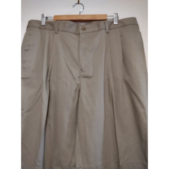 Great Northwest Men's 38X32 Khaki Pleated Front Straight Leg Casual Dress Pants - Picture 6 of 9